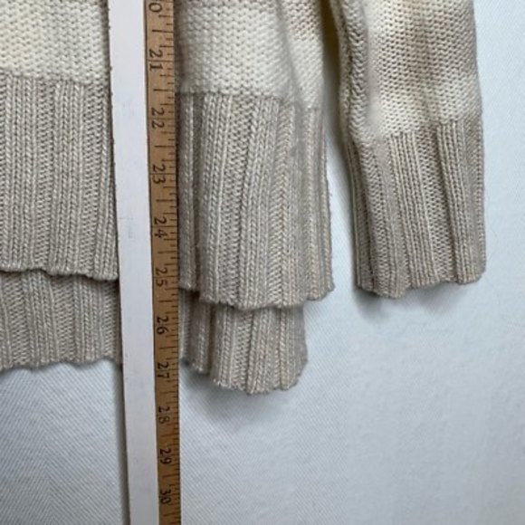 Toad&co Womens Audrey Pullover Sweater Beige Gray Long Sleeve Slit Turtleneck S - Picture 6 of 12